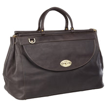 Load image into Gallery viewer, Leather Wanderlust Turnlock Carpet Bag