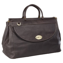 Load image into Gallery viewer, Leather Wanderlust Turnlock Carpet Bag