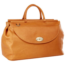Load image into Gallery viewer, Leather Wanderlust Turnlock Carpet Bag