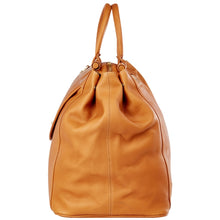 Load image into Gallery viewer, Leather Wanderlust Turnlock Carpet Bag