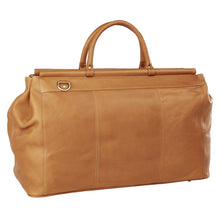 Load image into Gallery viewer, Leather Wanderlust Turnlock Carpet Bag