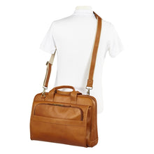 Load image into Gallery viewer, Leather Top Handle Accordion Briefcase