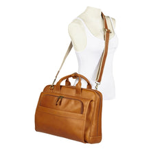 Load image into Gallery viewer, Leather Top Handle Accordion Briefcase