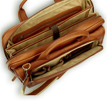 Load image into Gallery viewer, Leather Top Handle Accordion Briefcase