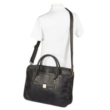 Load image into Gallery viewer, Leather Top Handle Laptop Briefcase