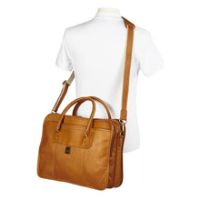 Load image into Gallery viewer, Leather Top Handle Laptop Briefcase