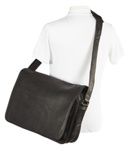 Load image into Gallery viewer, Leather Laptop Messenger Style Case