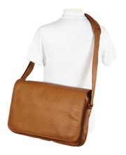 Load image into Gallery viewer, Leather Laptop Messenger Style Case