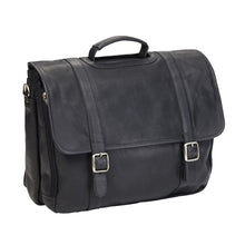 Load image into Gallery viewer, Leather Gusset Laptop Briefcase by Clava