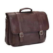 Load image into Gallery viewer, Leather Gusset Laptop Briefcase by Clava