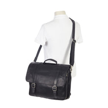 Load image into Gallery viewer, Leather Gusset Laptop Briefcase by Clava