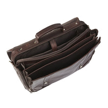 Load image into Gallery viewer, Leather Gusset Laptop Briefcase by Clava