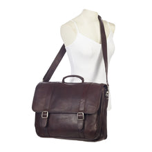 Load image into Gallery viewer, Leather Gusset Laptop Briefcase by Clava