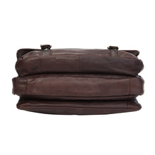 Load image into Gallery viewer, Leather Gusset Laptop Briefcase by Clava
