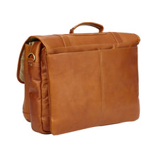 Load image into Gallery viewer, Leather Gusset Laptop Briefcase by Clava