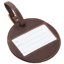 Load image into Gallery viewer, Sonoma Leather Circle Luggage Tag