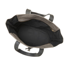 Load image into Gallery viewer, Waxed Canvas and Leather Tote - Grey-Black