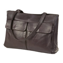 Load image into Gallery viewer, Two Pocket Leather Tote
