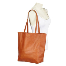 Load image into Gallery viewer, Vertical Leather Kate Tote