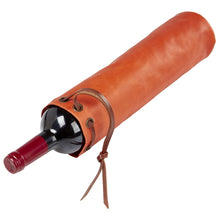 Load image into Gallery viewer, Leather One Bottle Wine Pouch