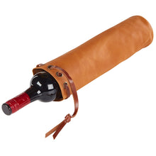 Load image into Gallery viewer, Leather One Bottle Wine Pouch