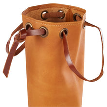 Load image into Gallery viewer, Leather One Bottle Wine Pouch