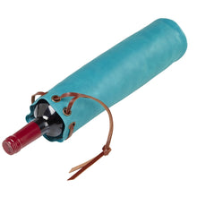 Load image into Gallery viewer, Leather One Bottle Wine Pouch