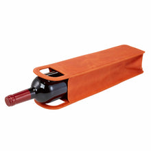 Load image into Gallery viewer, Leather One Bottle Wine Carrier