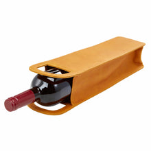 Load image into Gallery viewer, Leather One Bottle Wine Carrier