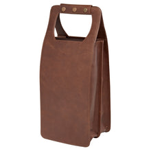 Load image into Gallery viewer, Leather Four Bottle Wine Carrier