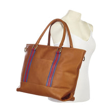 Load image into Gallery viewer, Racer Leather Travel Tote
