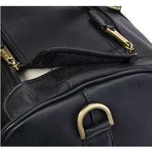 Load image into Gallery viewer, Simple Leather Barrel Gym Bag