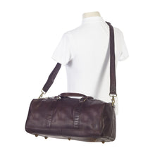 Load image into Gallery viewer, Simple Leather Barrel Gym Bag