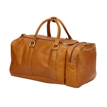Load image into Gallery viewer, Leather Side Pocket Duffel