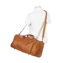 Load image into Gallery viewer, Leather Side Pocket Duffel