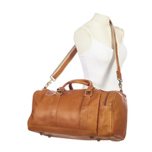 Load image into Gallery viewer, Leather Side Pocket Duffel