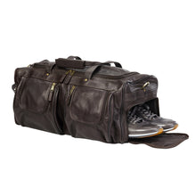 Load image into Gallery viewer, XL Leather Duffel w- Shoe Pocket