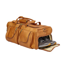 Load image into Gallery viewer, XL Leather Duffel w- Shoe Pocket