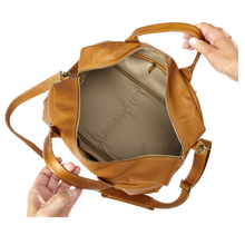 Load image into Gallery viewer, Leather Aviator Turnlock Duffel