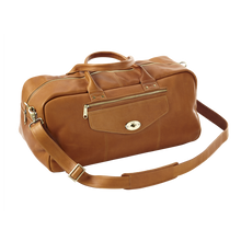 Load image into Gallery viewer, Leather Aviator Turnlock Duffel