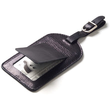 Load image into Gallery viewer, Leather Rectangle Luggage Tag
