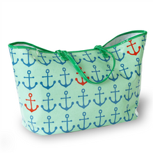 Load image into Gallery viewer, Wellie Resort Tote - Anchor Pattern

