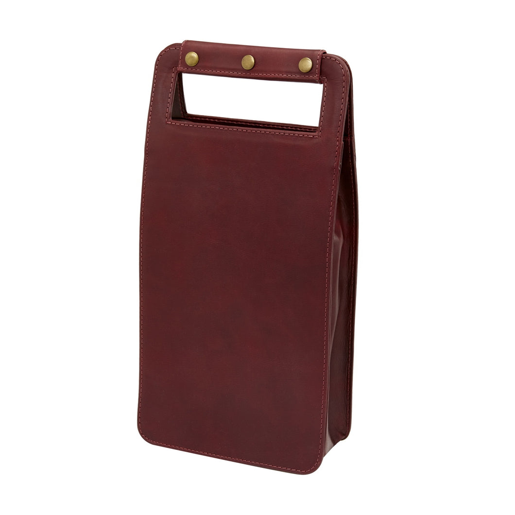 Leather Two Bottle Wine Carrier